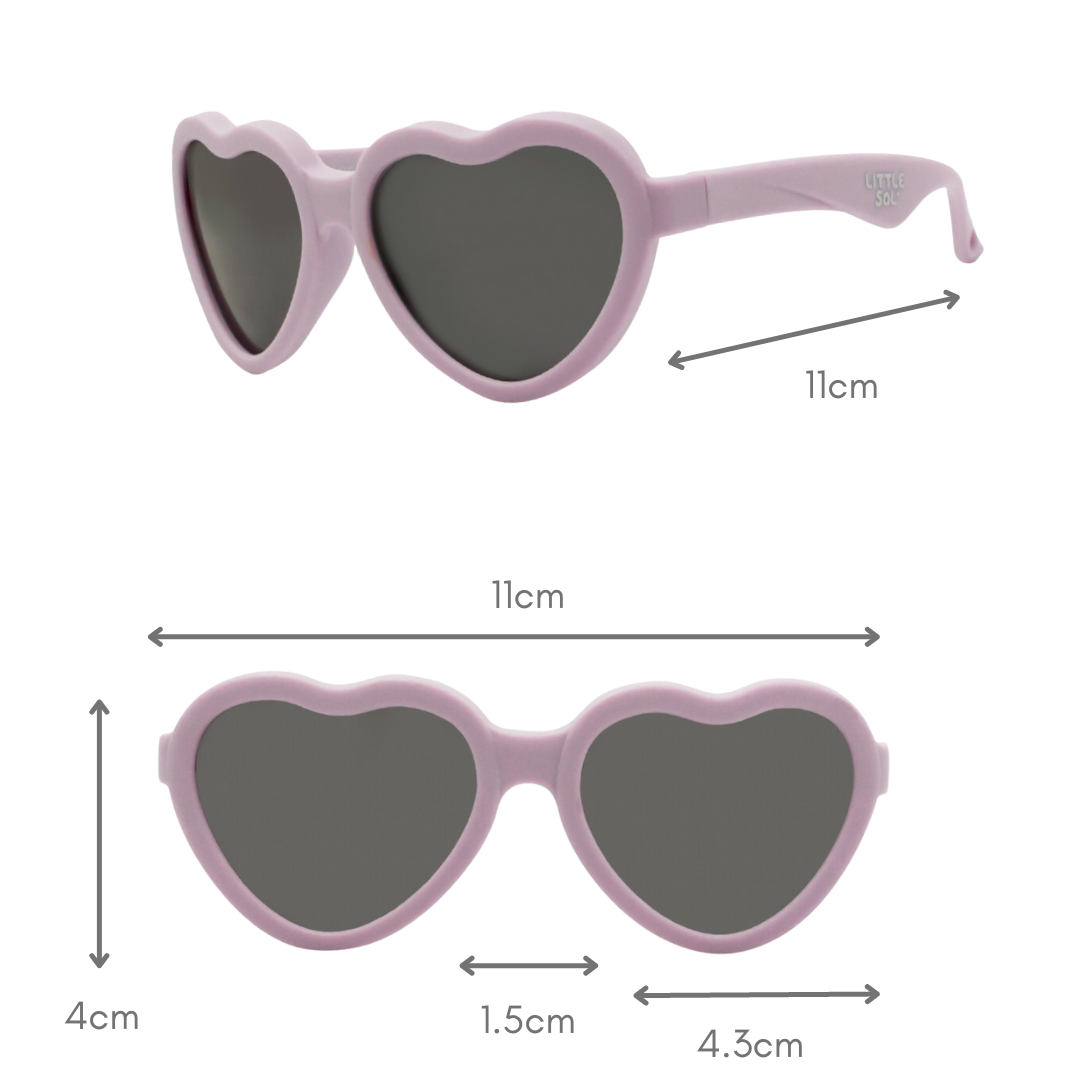 Ella - Lilac Heart Baby Sunglasses
