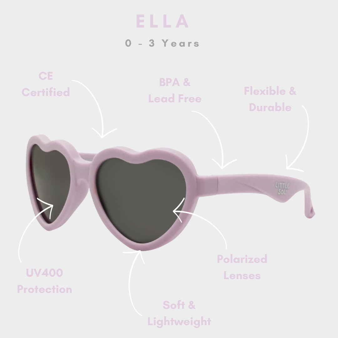 Ella - Lilac Heart Baby Sunglasses