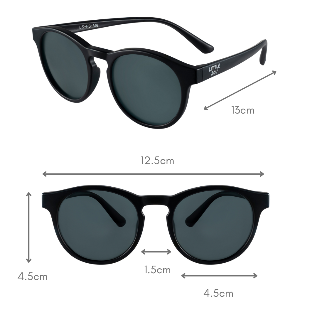 Sydney - Kids Black Sunglasses