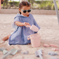 Silicone Beach Bucket and Spade 6 Pc Set - Pink Sand