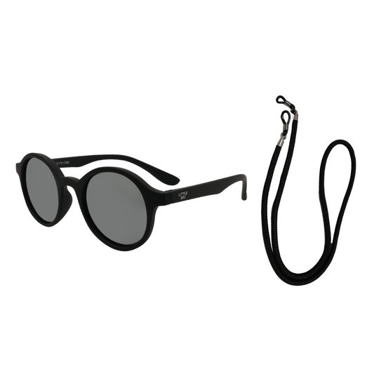 Onyx Mirrored Sunglasses + Strap