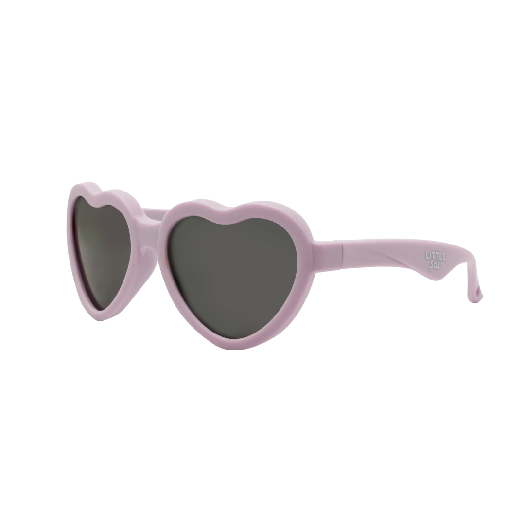 LITTLE SOL+ | Ella - Lilac Heart Baby Sunglasses | Age 3-10