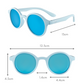 Cleo - Baby Blue Mirrored Kids Sunglasses