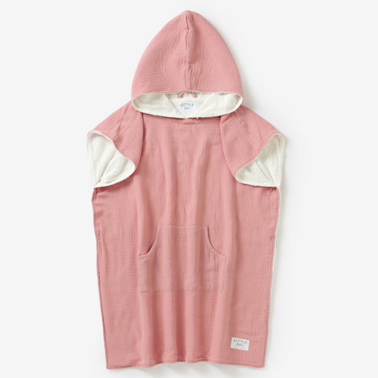 Hooded Beach Towel  - Coral Pink (6-10 Years)