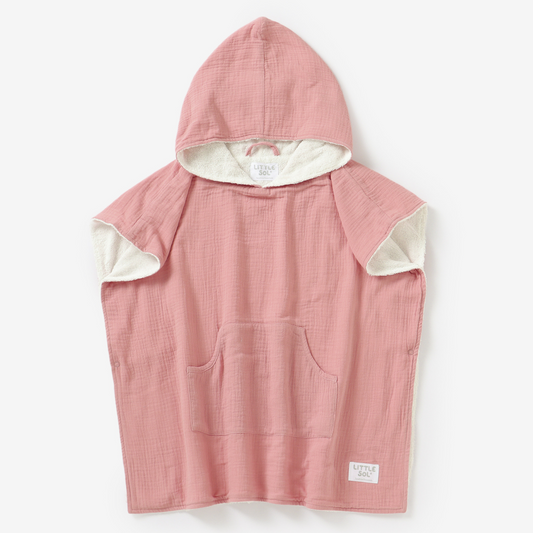 Hooded Beach Towel  - Coral Pink (2-6 Years)