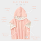 Hooded Beach Towel -                              Soft Pink (0-2 Years)